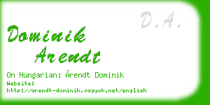 dominik arendt business card